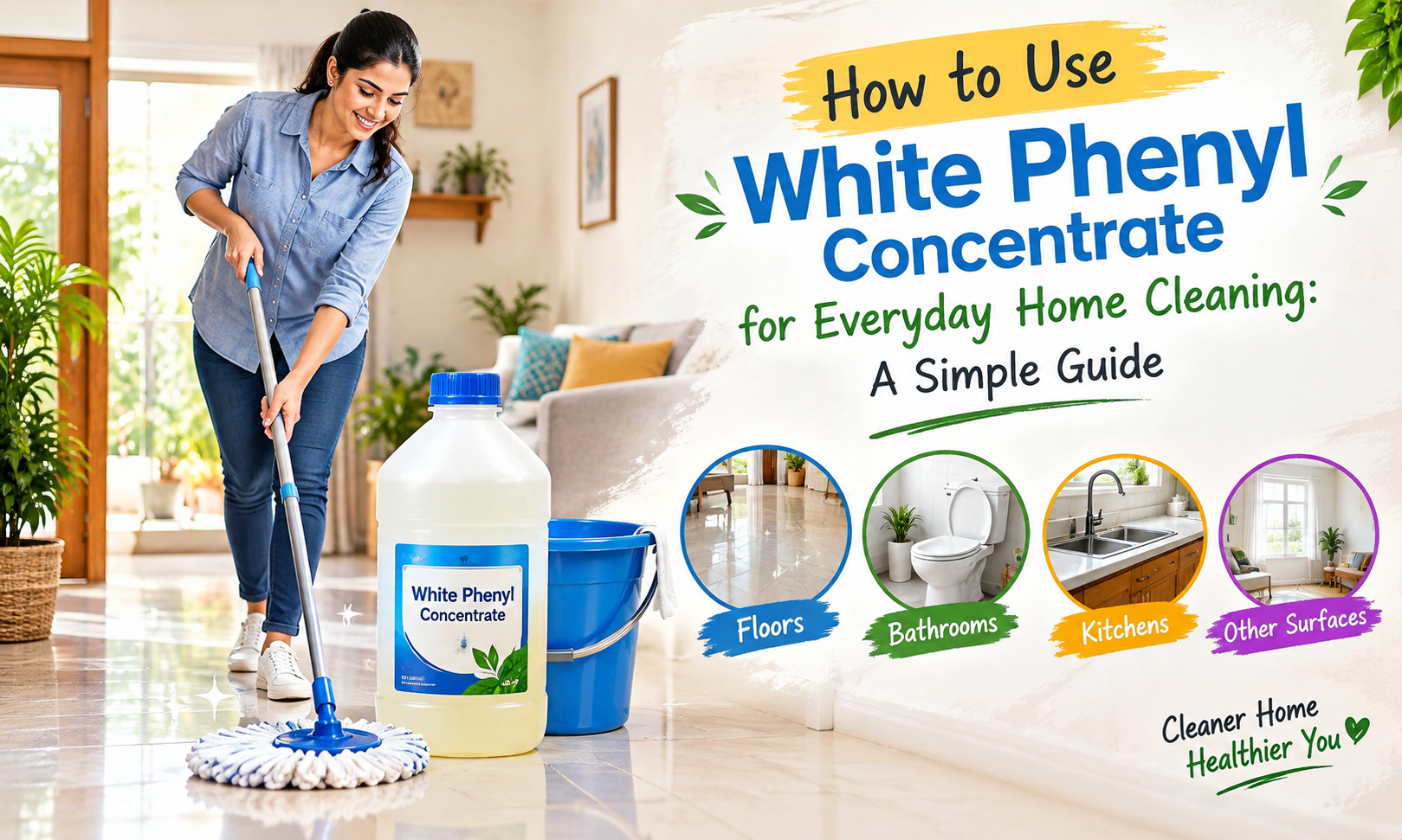 How to Use White Phenyl Concentrate for Everyday Home Cleaning: A Simple Guide